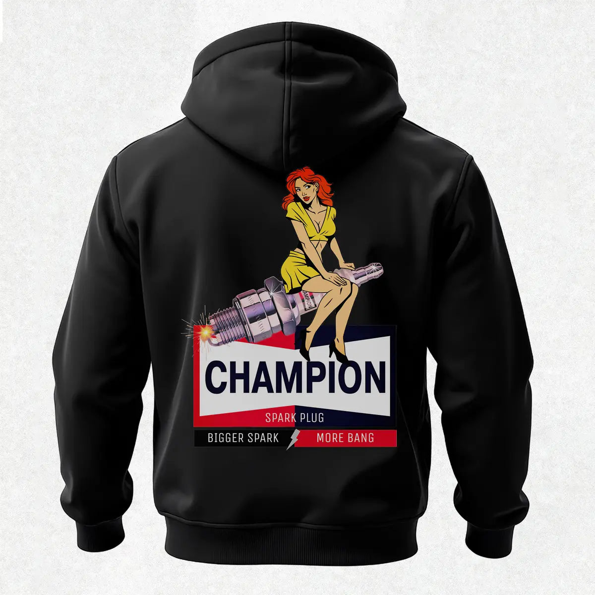 Champion Spark Plug Printed Fleece-lined Unisex Hoodie