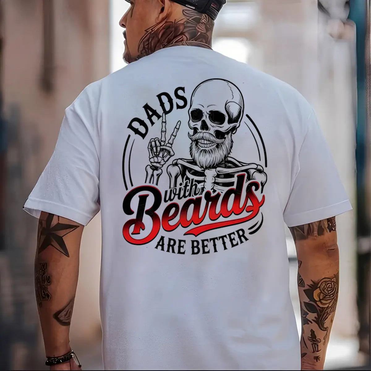 Dads With Beards Are Better Printed Men's T-shirt