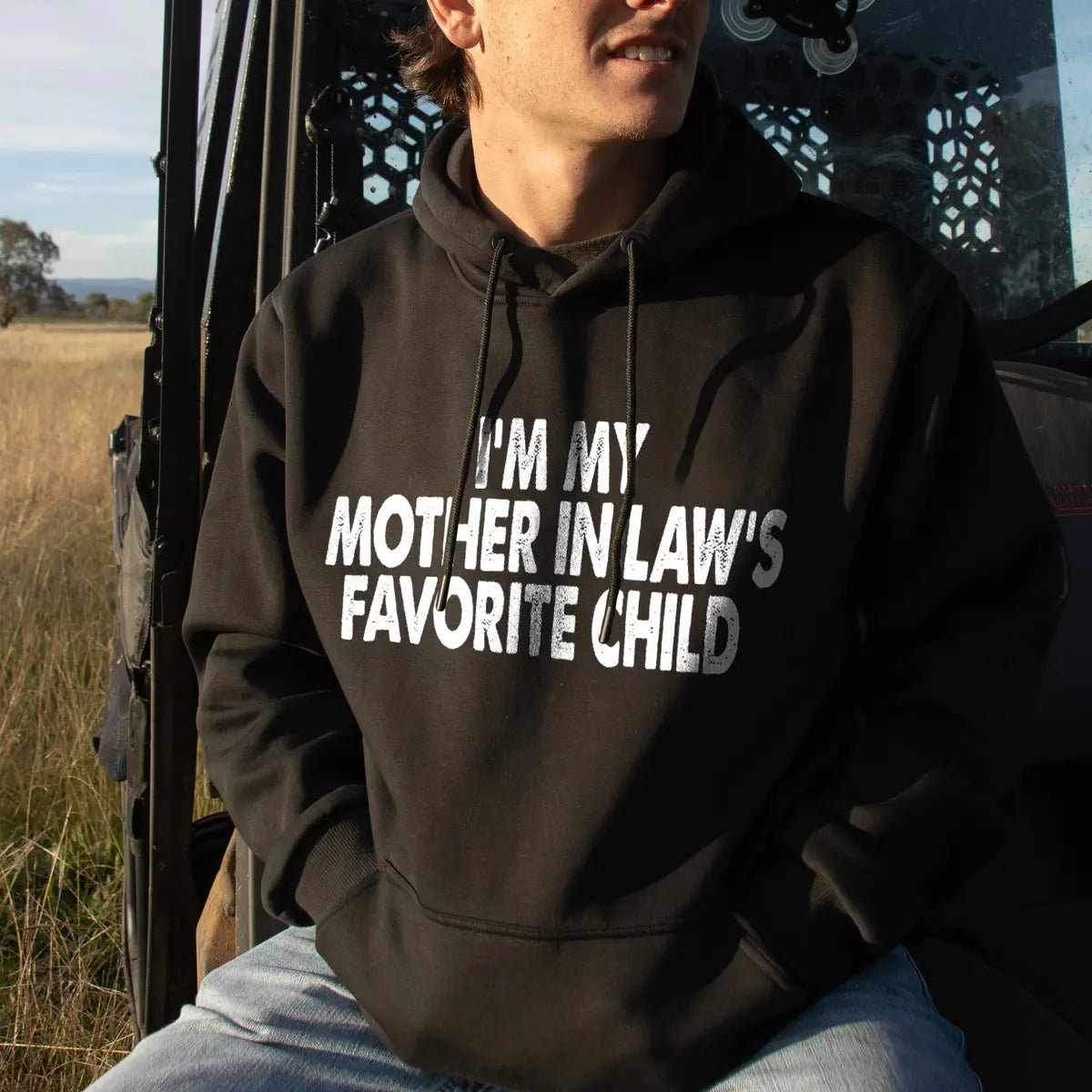 I'm My Mother In Law's Favorite Child Printed Fleece-lined Unisex Hoodie