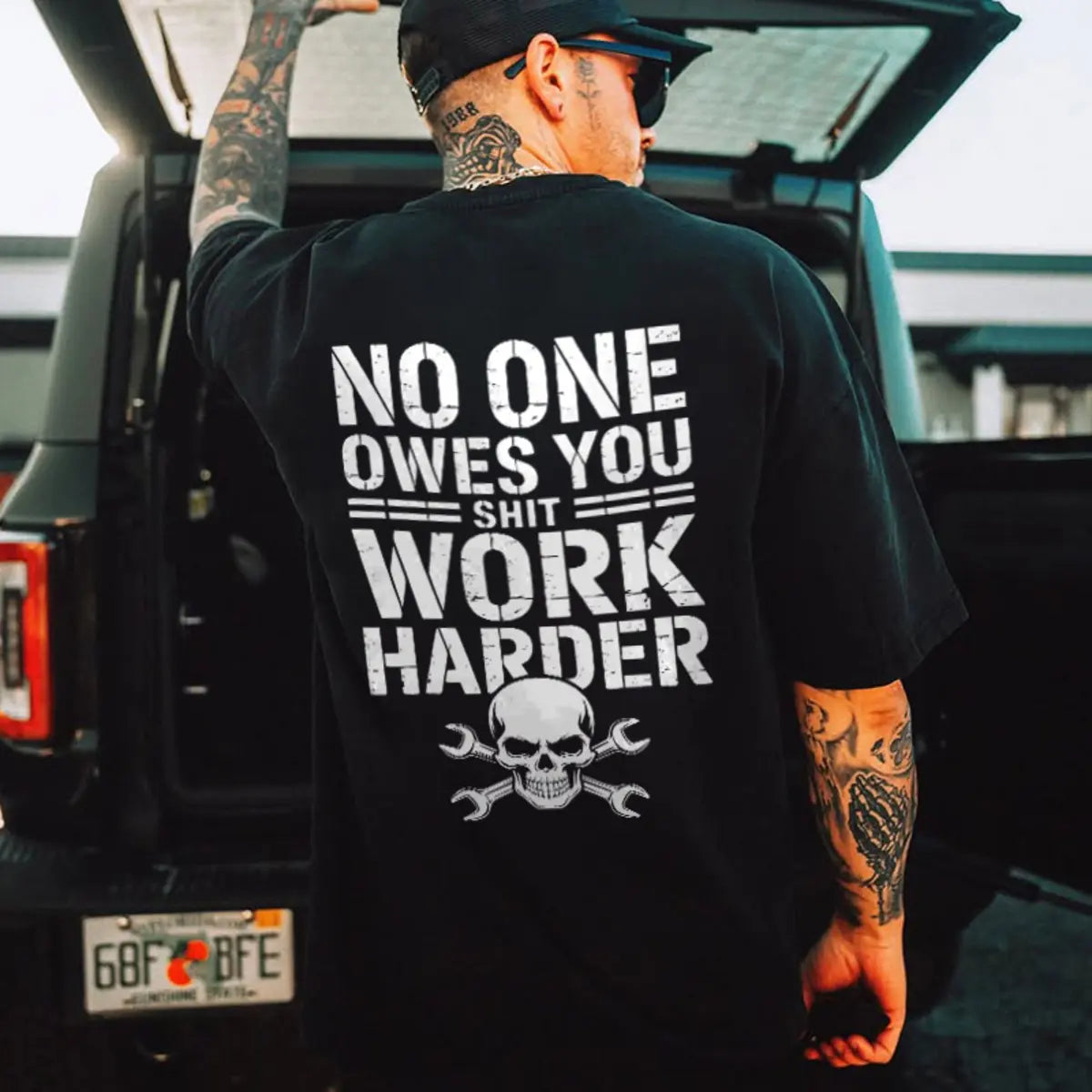 No One Owes You S Work Harder Printed Men's T-Shirt