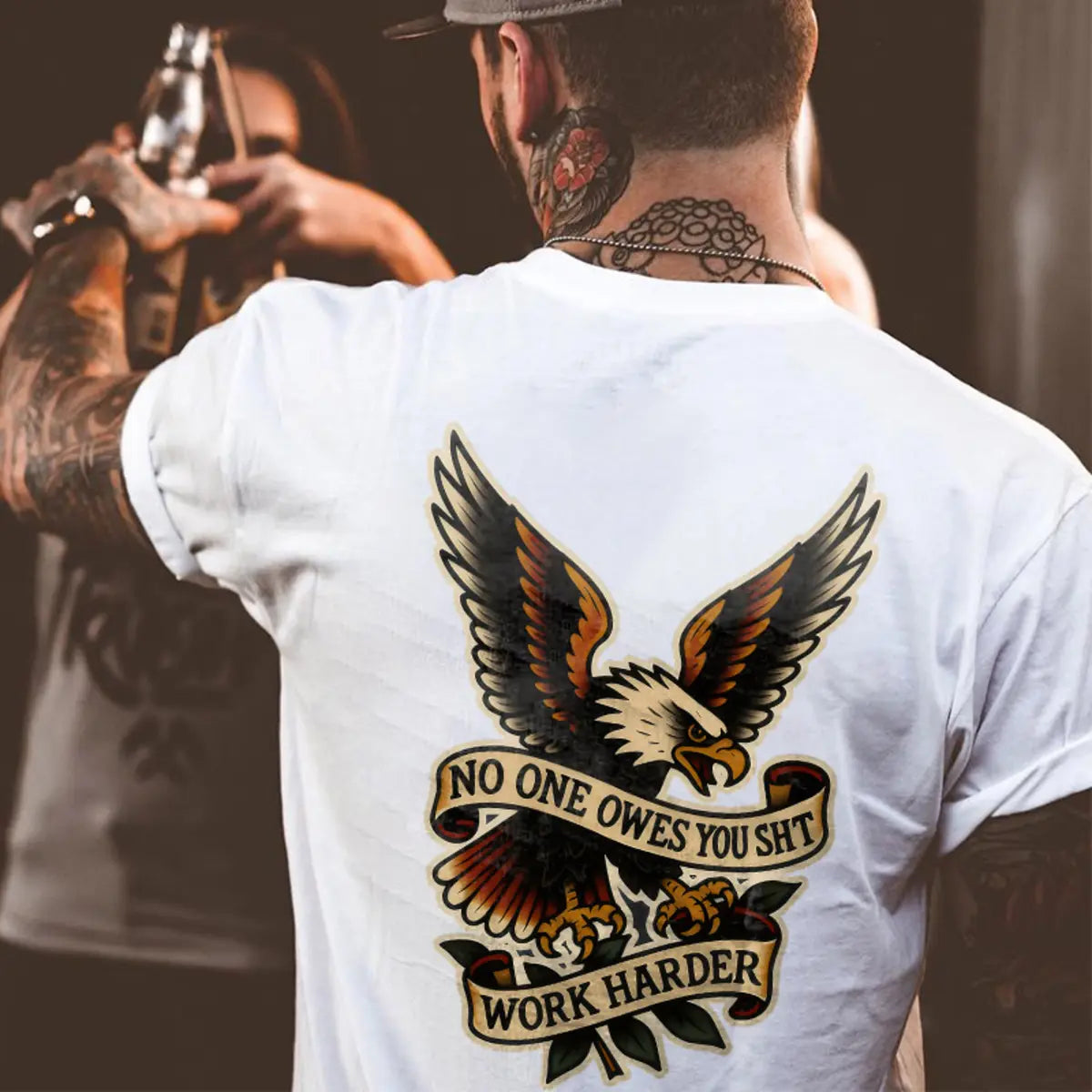 No One Owes You S Work Harder Printed Men's T-Shirt