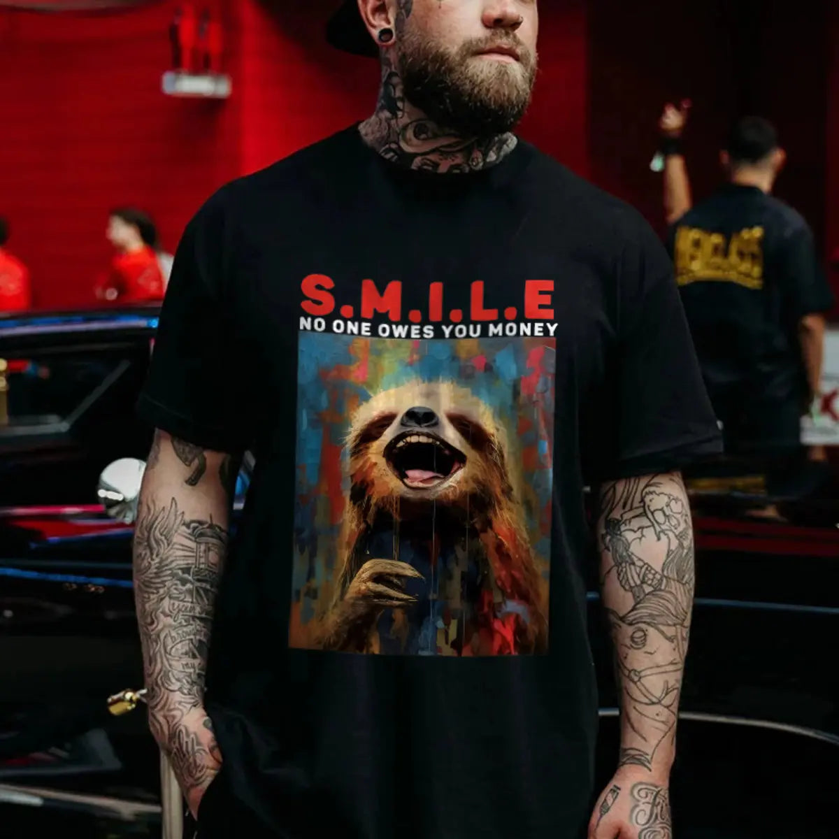 Smile No One Owes You Money Printed Men's T-Shirt