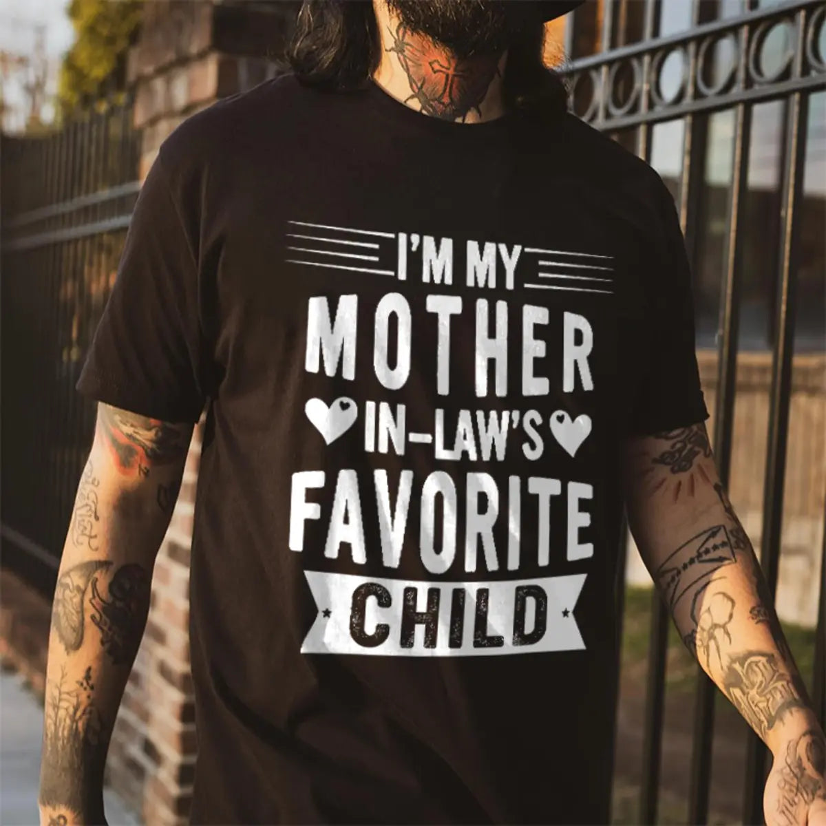 I'm My Mother In Law's Favorite Child Printed Men's T-Shirt