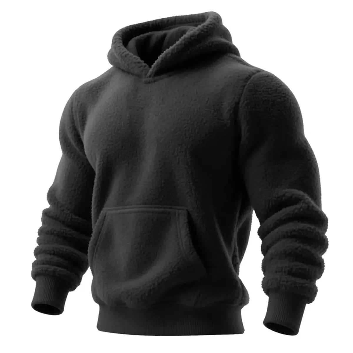 Solid Color Fleece-lined Unisex Hoodie