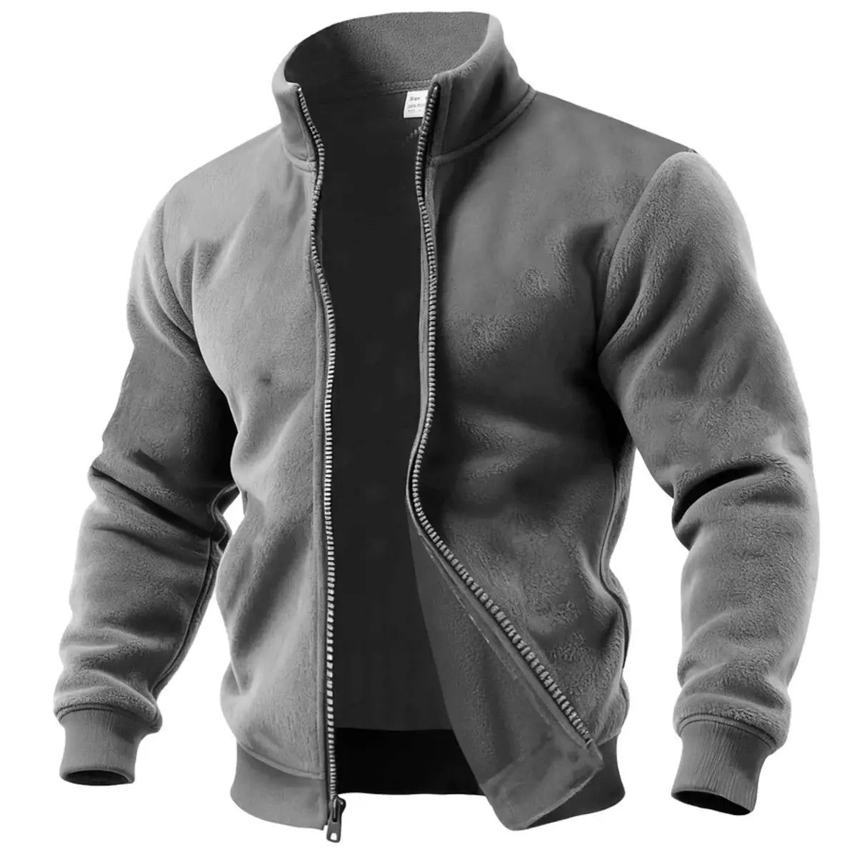 Fleece-Lined Thickened Winter Warm Men's Zipper Jacket