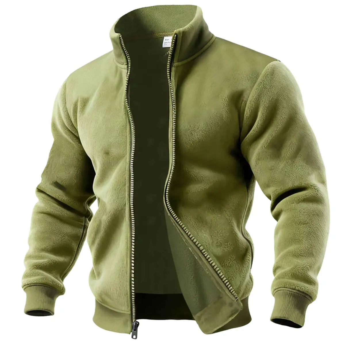 Fleece-Lined Thickened Winter Warm Men's Zipper Jacket