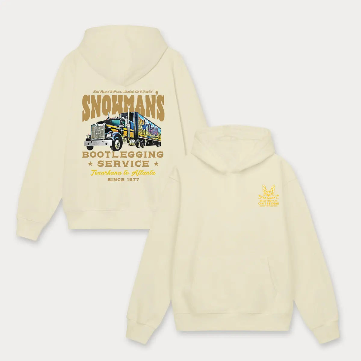 Snowman's Bootlegging Service Printed Fleece-lined Unisex Hoodie