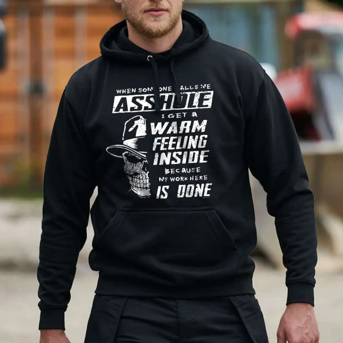 When Someone Calls Me An Asshole I Get This Warm Feeling Inside Printed Fleece-lined Unisex Hoodie