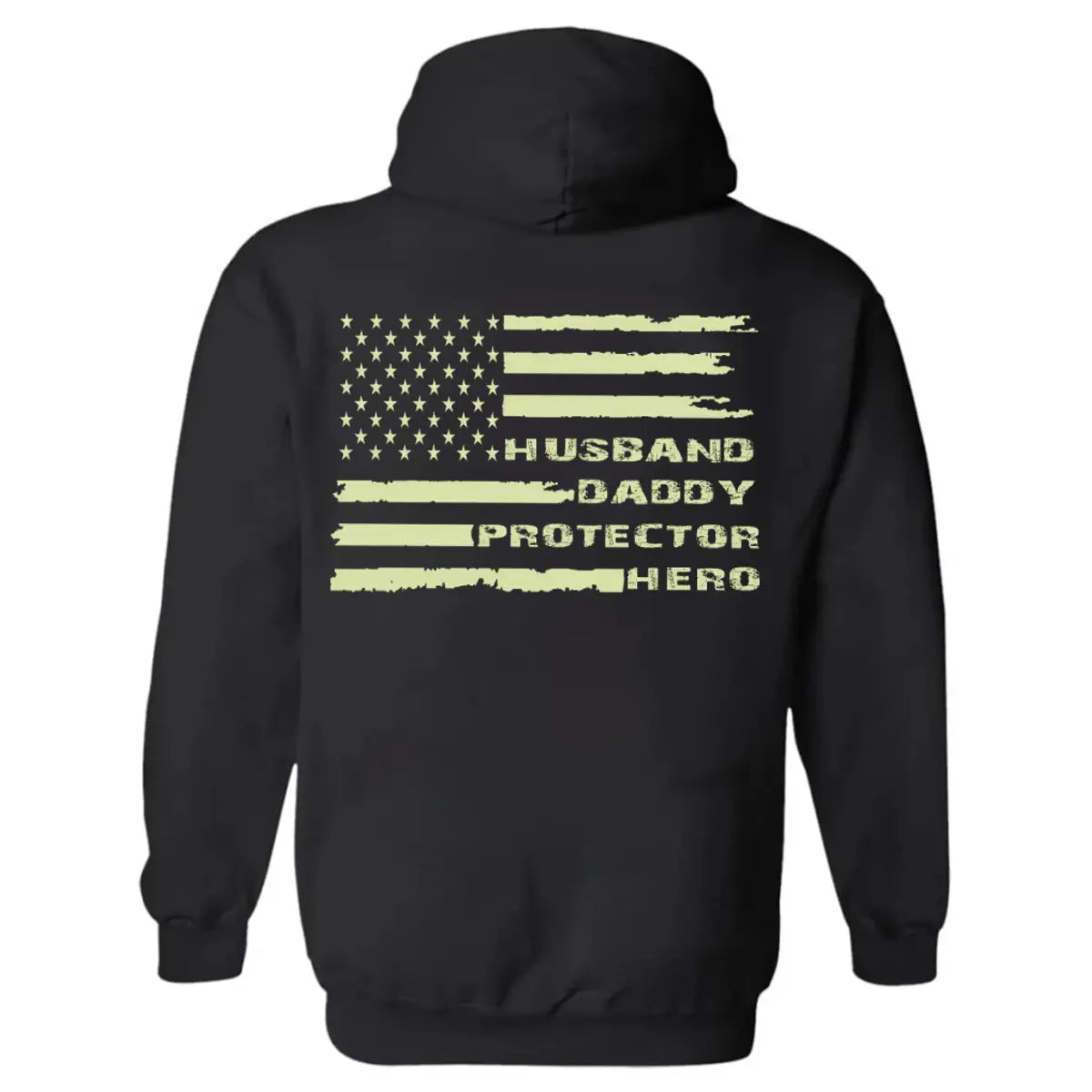 Husband Daddy Papa Protector Hero Printed Fleece-lined Unisex Hoodie