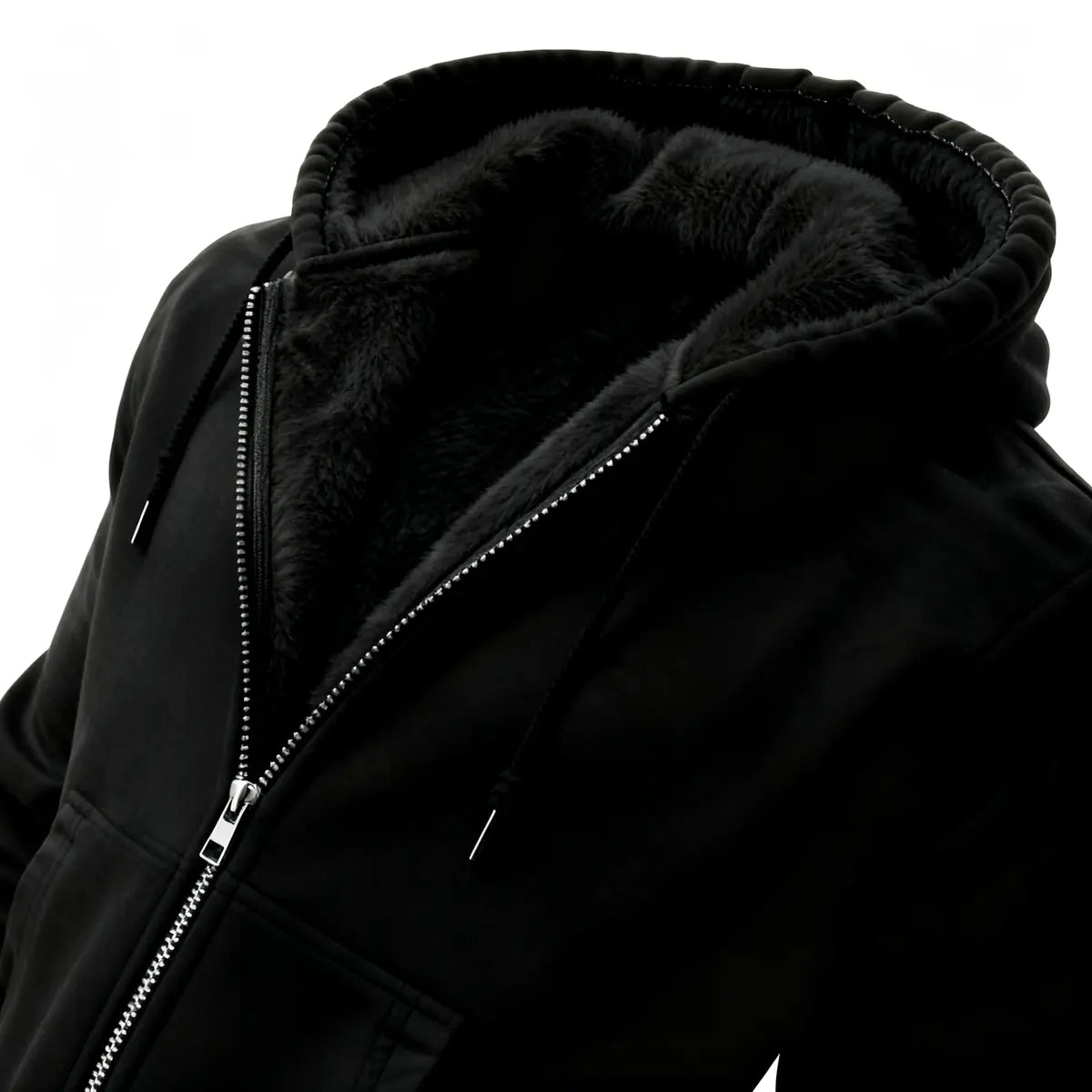 I'm Fine Skull Printed Zippered Hooded Fleece Cardigan