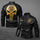 SIG Skull Printed Pocketless Men's Washed Leather Jacket