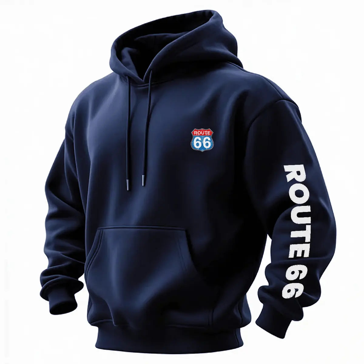 Celebrate The Route 66 Centennial 1926-2026 Printed Fleece-lined Unisex Hoodie