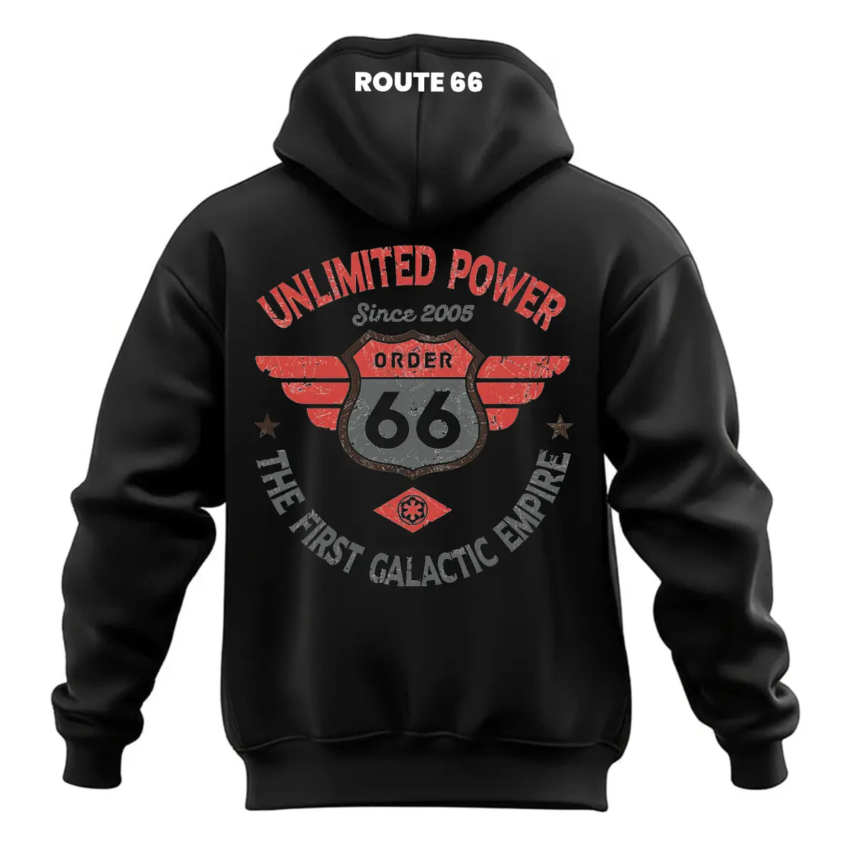 Unlimited Power Since 2005 Order 66 Printed Fleece-lined Unisex Pocketless Hoodie