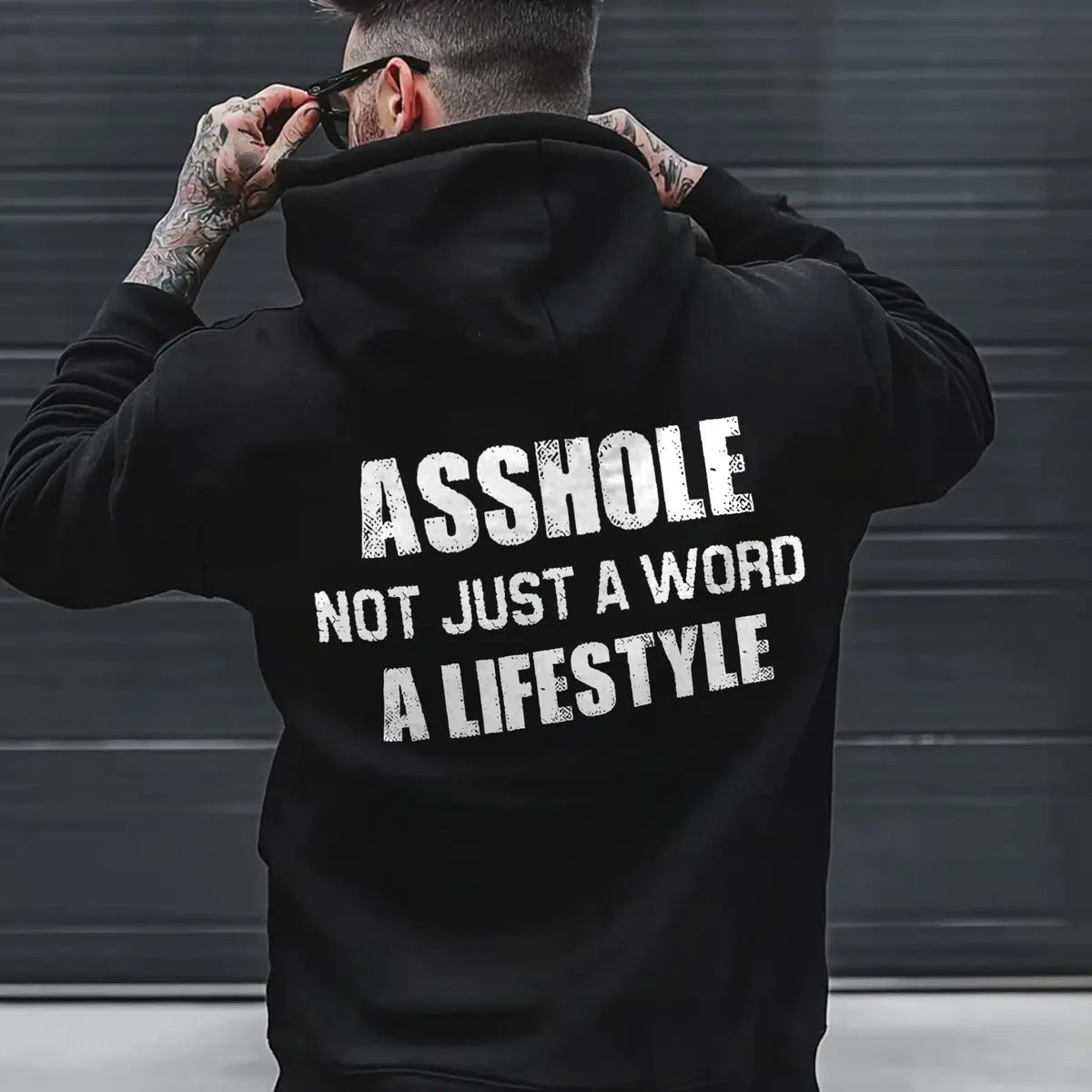 Asshole Not Just A Word A Lifestyle Printed Fleece-lined Unisex Hoodie