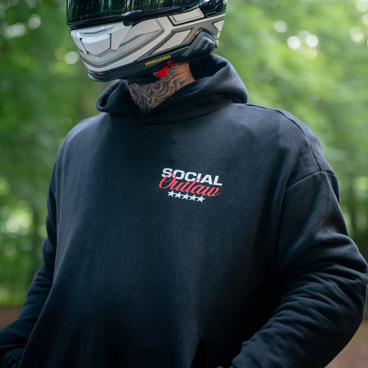 Social Outlaw Printed Fleece-lined Unisex Hoodie