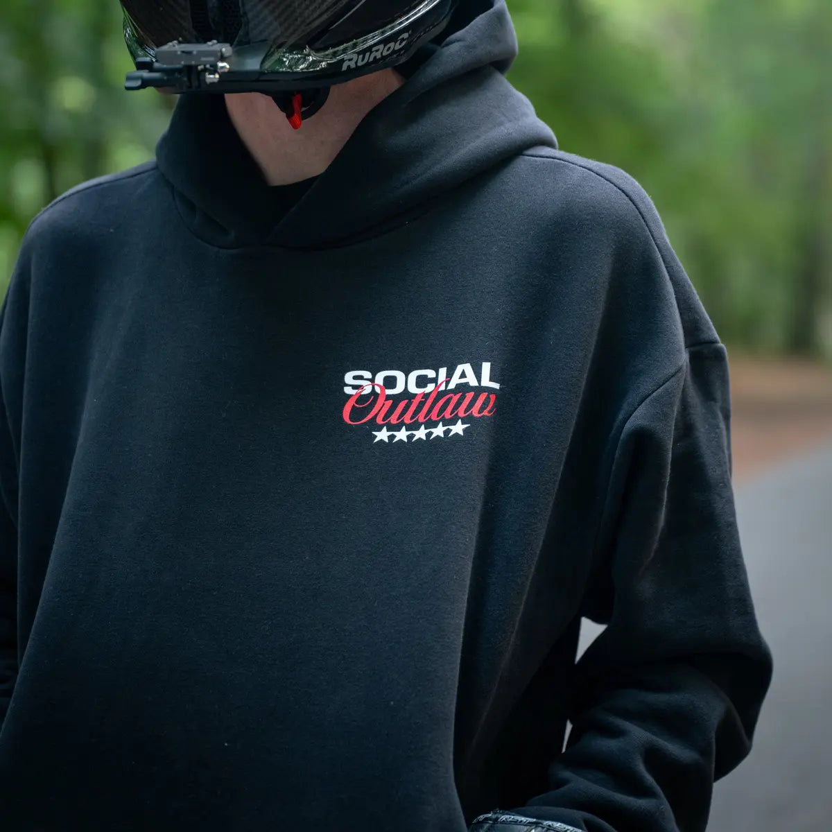 Social Outlaw Printed Fleece-lined Unisex Hoodie