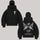 The Fallen Angel Printed Zippered Double Hooded Unisex Sports Cardigan