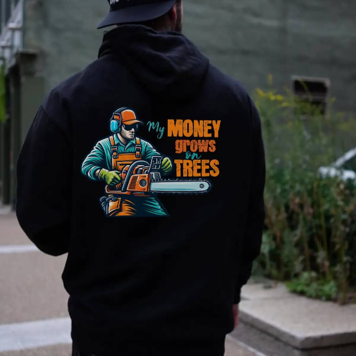My Money Grows On Trees Printed Fleece-lined Unisex Hoodie