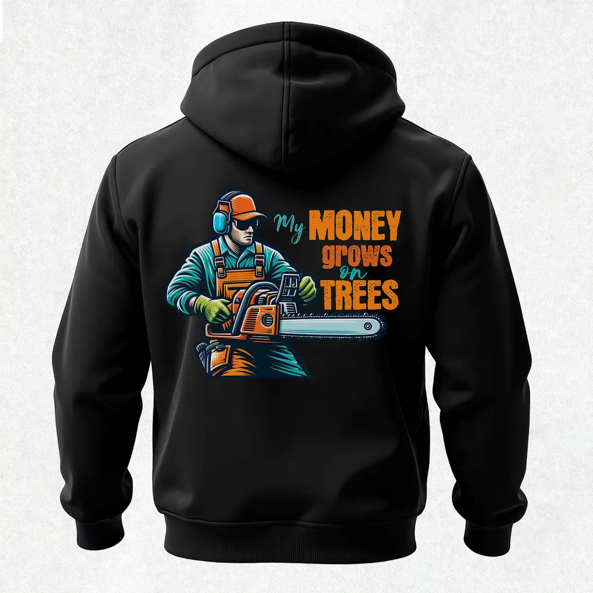 My Money Grows On Trees Printed Fleece-lined Unisex Hoodie