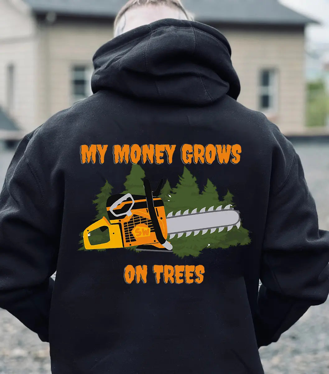 My Money Grows On Trees Printed Fleece-lined Unisex Hoodie
