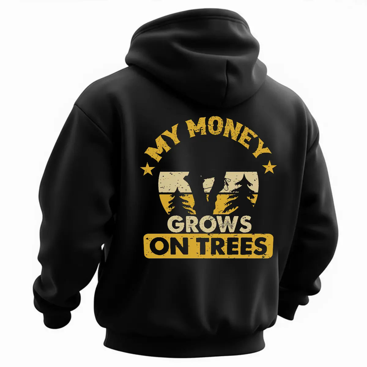 My Money Grows On Trees Printed Fleece-lined Unisex Hoodie