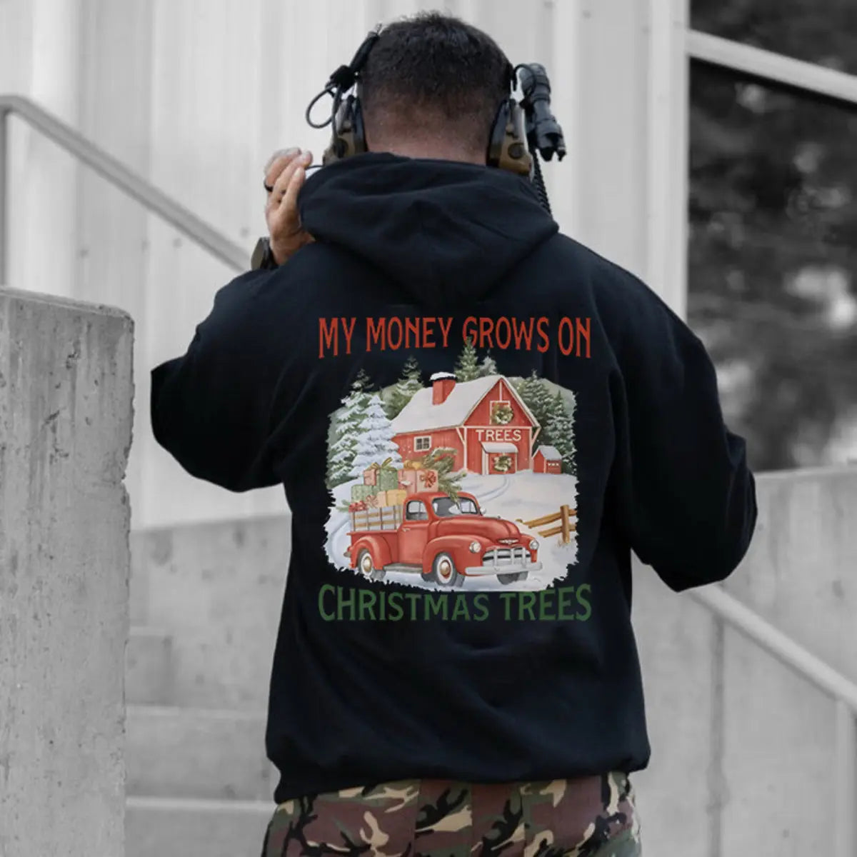 My Money Grows On Trees Printed Fleece-lined Unisex Hoodie