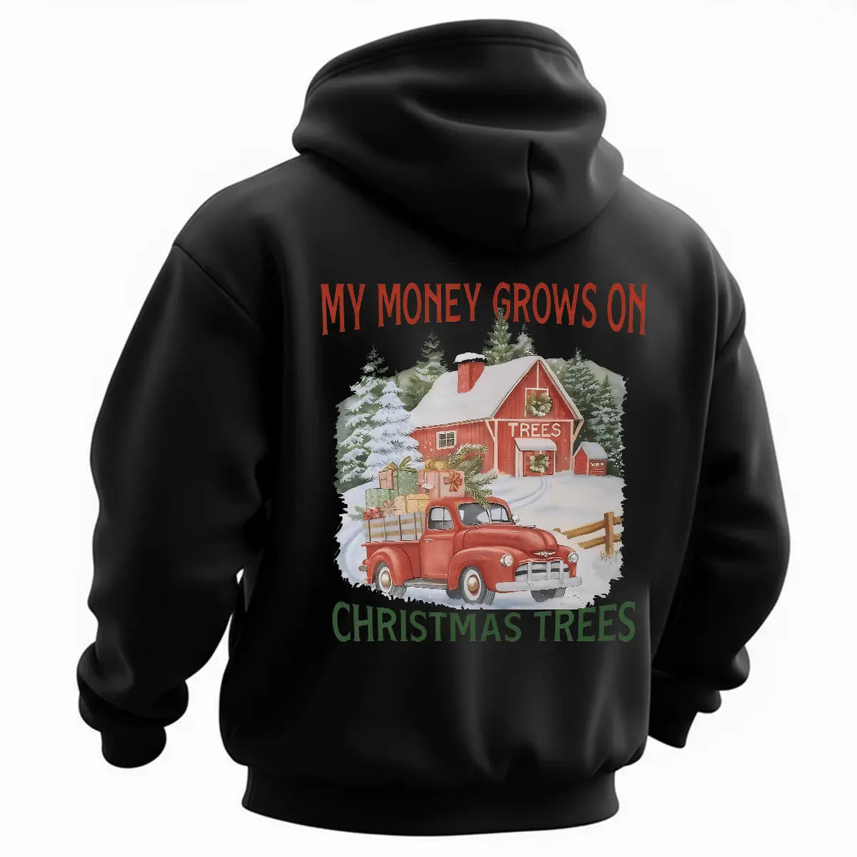 My Money Grows On Trees Printed Fleece-lined Unisex Hoodie