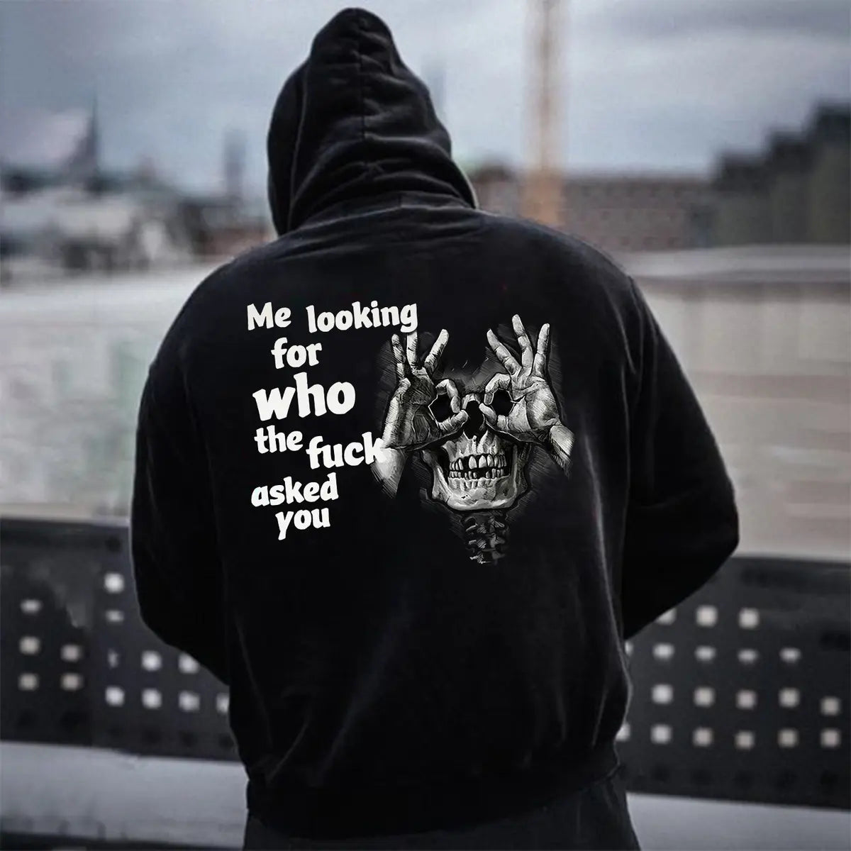 Me Looking For Who The F Asked You Printed Fleece-lined Unisex Hoodie