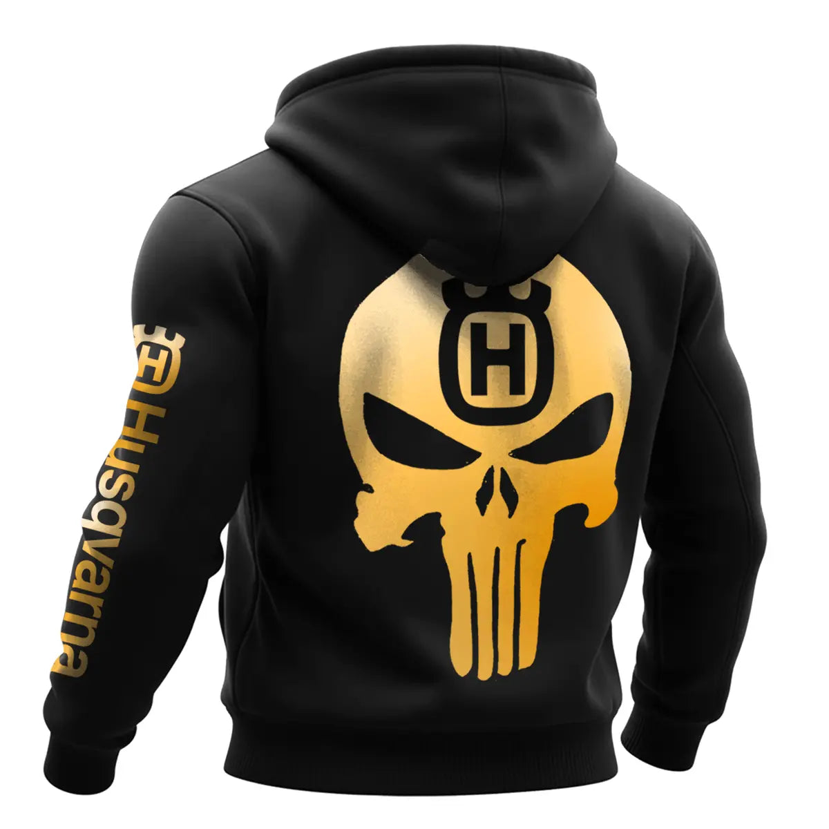 HUSQVARNA skull  Printed Fleece-lined Unisex Hoodie