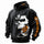 Husqvarna Skull Printed Fleece-lined Unisex Pocketless Hoodie