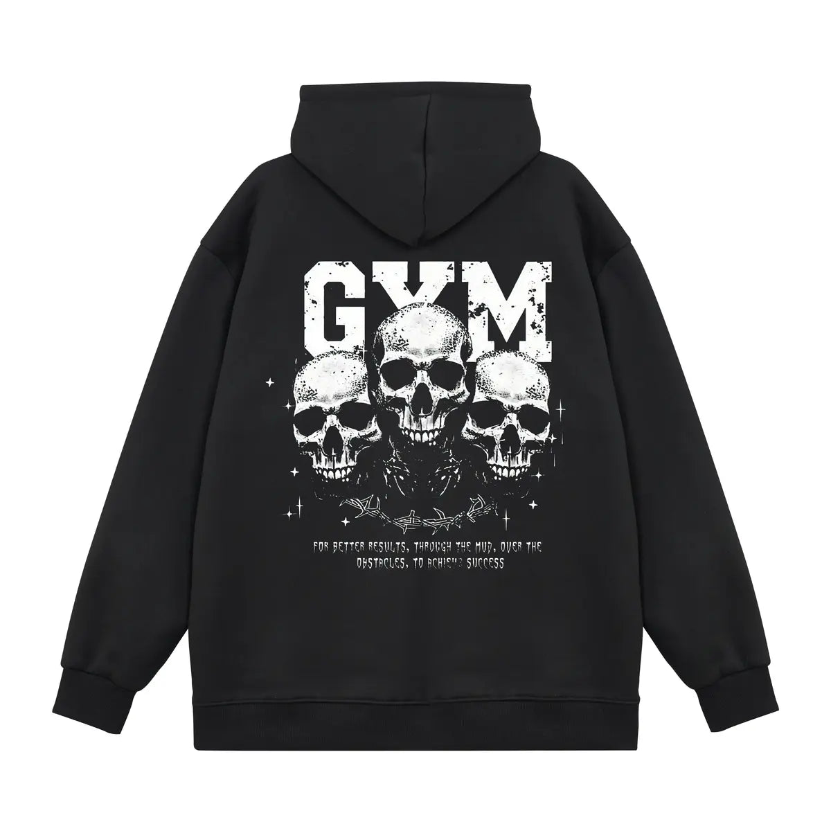 Gym Skulls Printed Fleece-lined Unisex Hoodie