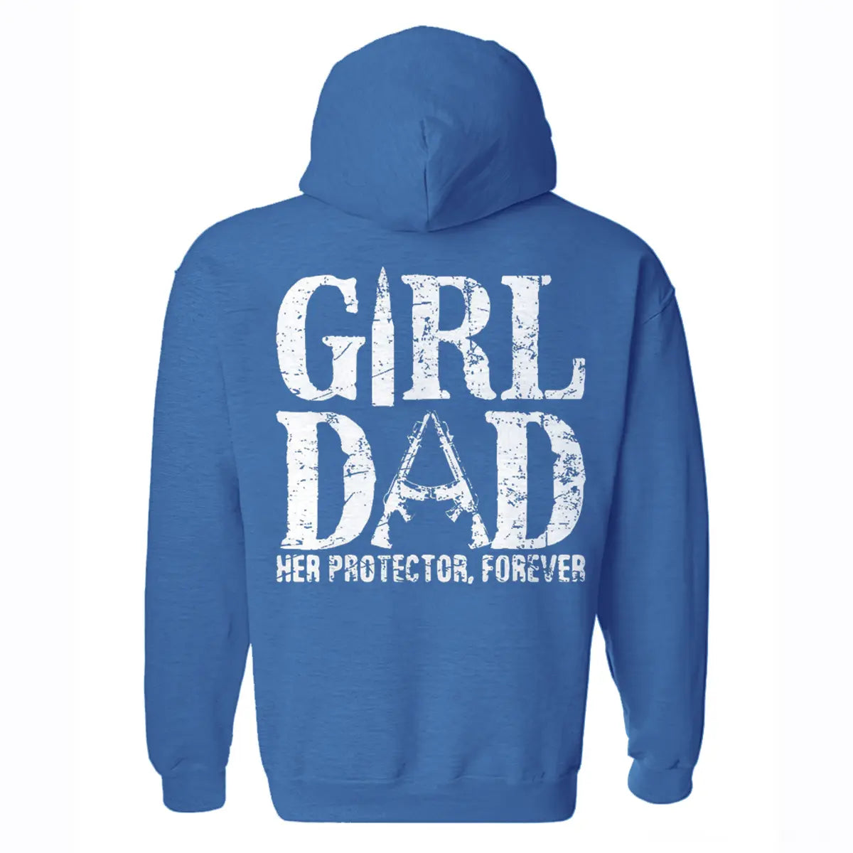Girl Dad Her Protector, Forever Printed Fleece-lined Unisex Hoodie Image - 5