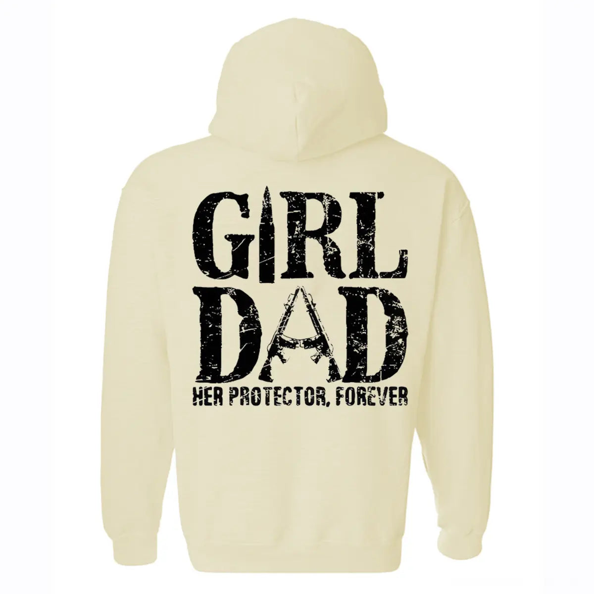 Girl Dad Her Protector, Forever Printed Fleece-lined Unisex Hoodie Image - 7