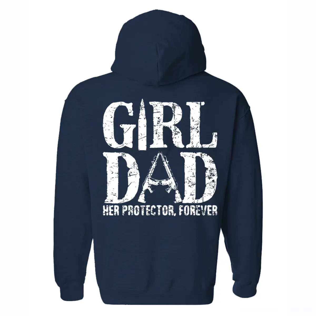 Girl Dad Her Protector, Forever Printed Fleece-lined Unisex Hoodie Image - 4