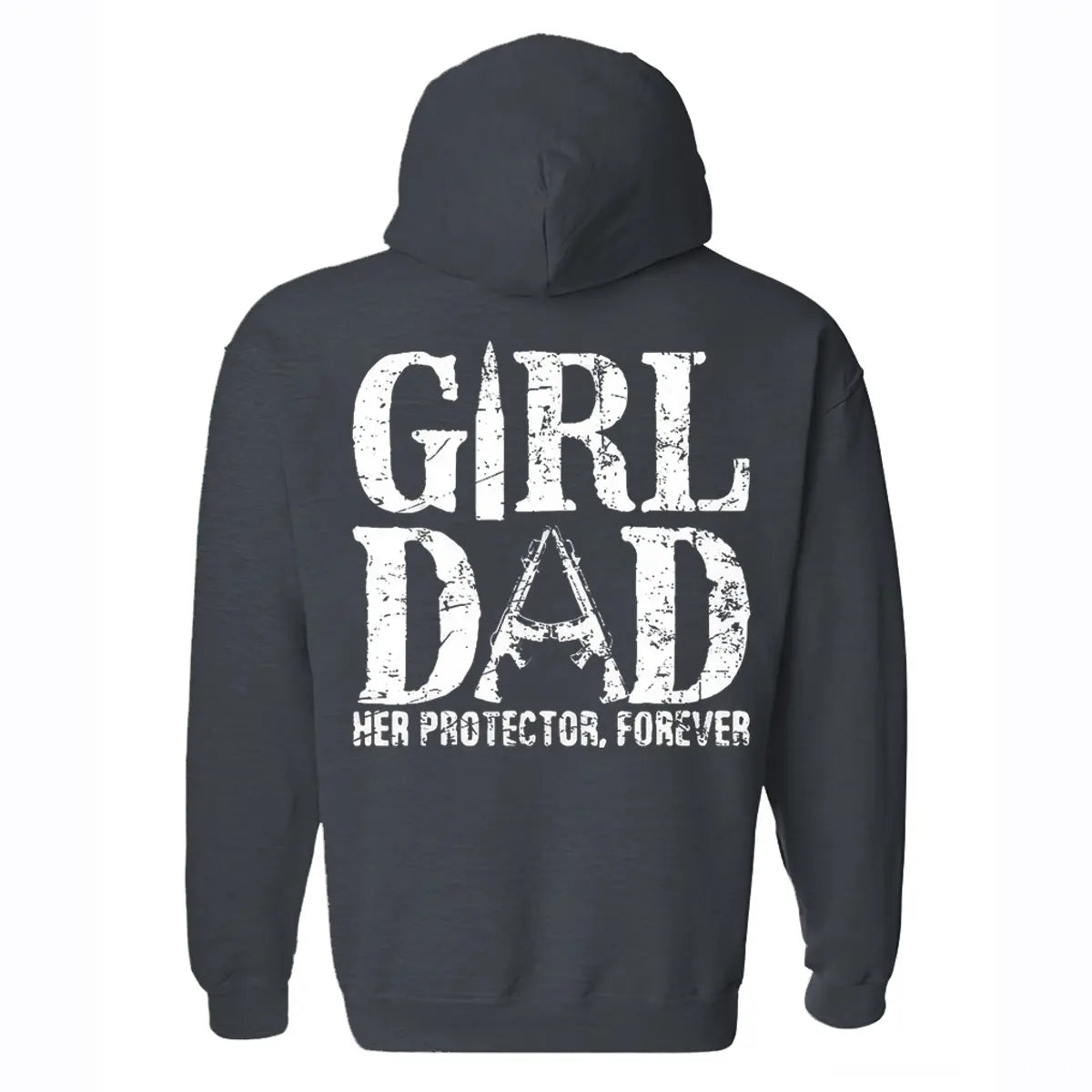 Girl Dad Her Protector, Forever Printed Fleece-lined Unisex Hoodie Image - 6
