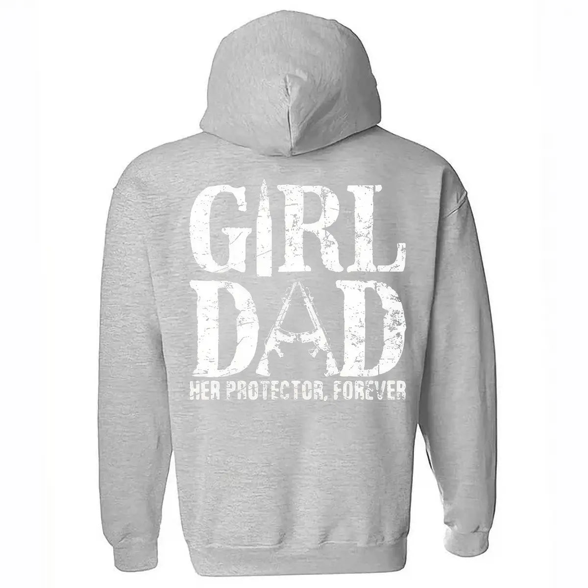 Girl Dad Her Protector, Forever Printed Fleece-lined Unisex Hoodie Image - 8