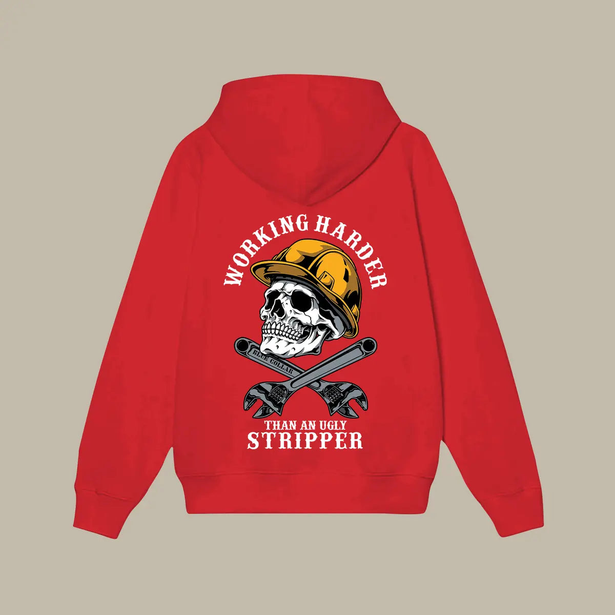 Working Harder Than An Ugly Stripper Printed Men's Thickened Hoodie