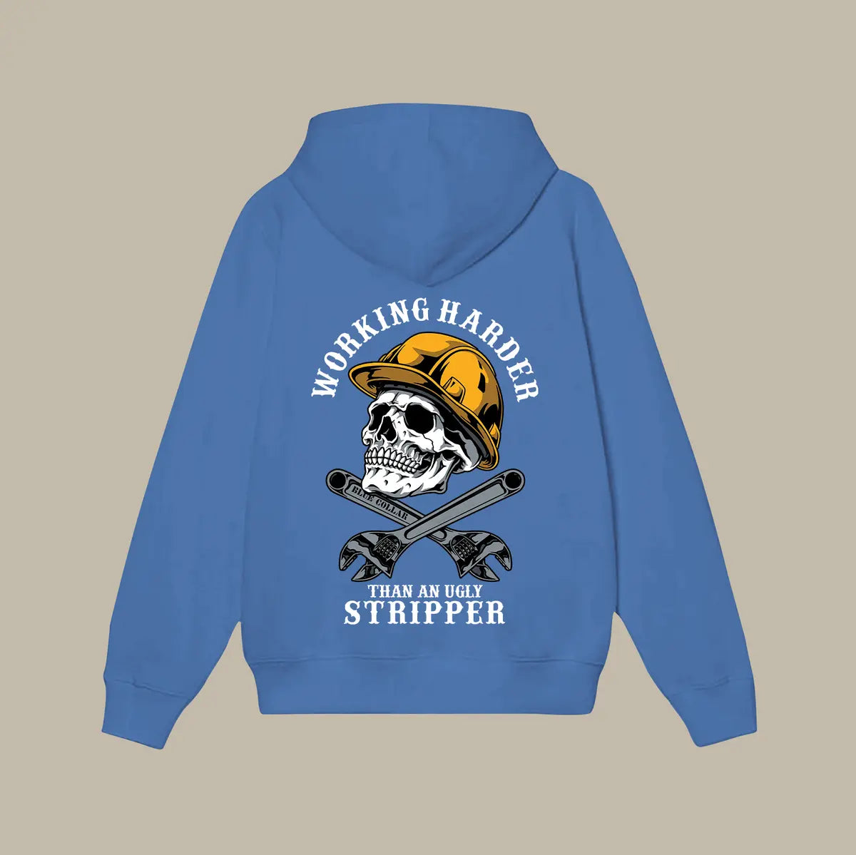 Working Harder Than An Ugly Stripper Printed Men's Thickened Hoodie