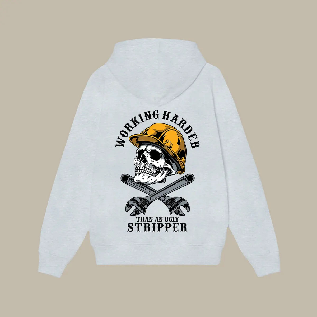 Working Harder Than An Ugly Stripper Printed Men's Thickened Hoodie