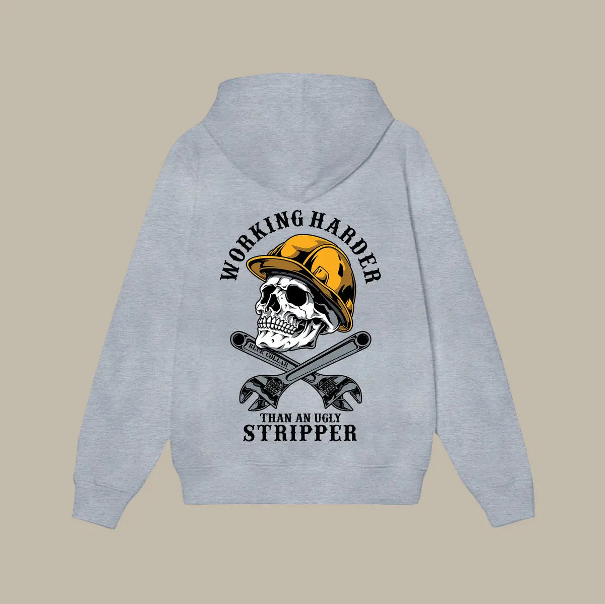 Working Harder Than An Ugly Stripper Printed Men's Thickened Hoodie
