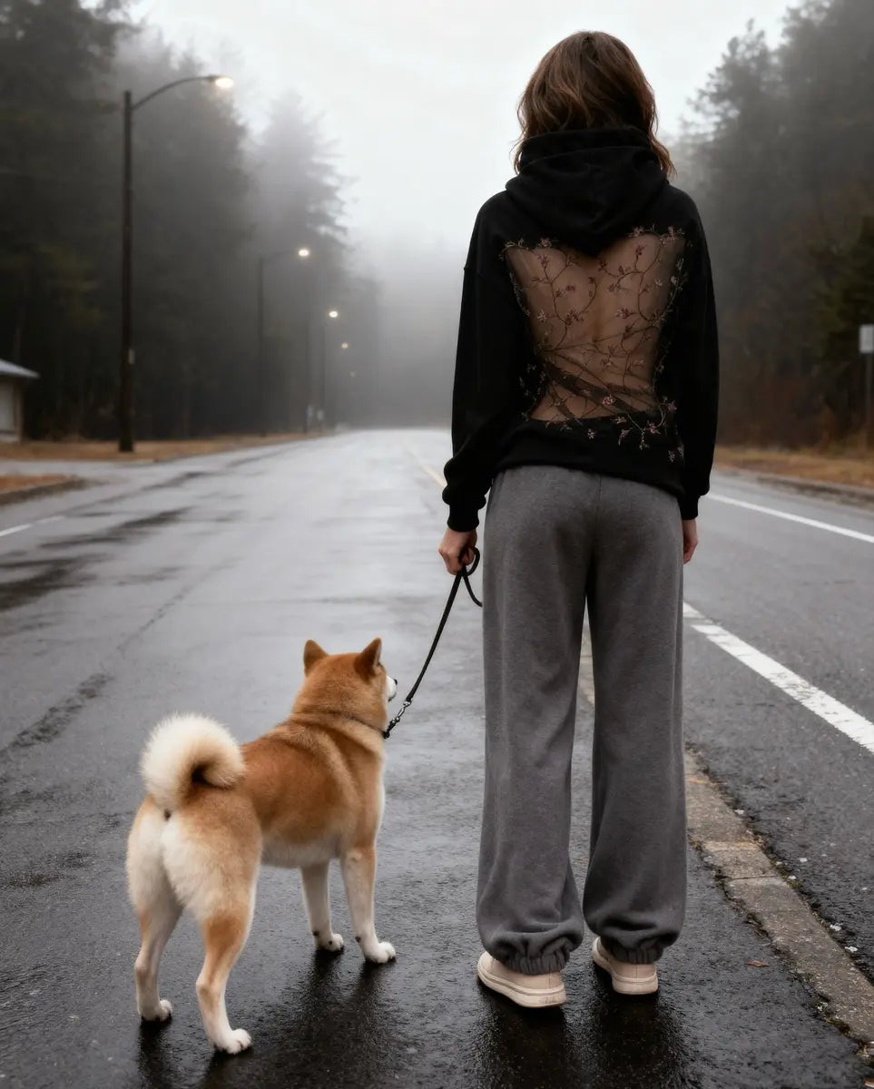 Solid Color Backless Openwork Mesh Women's Hoodie