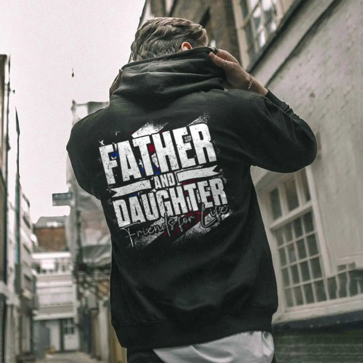 Father And Daughter Friends For Life Printed Fleece-lined Unisex Hoodie