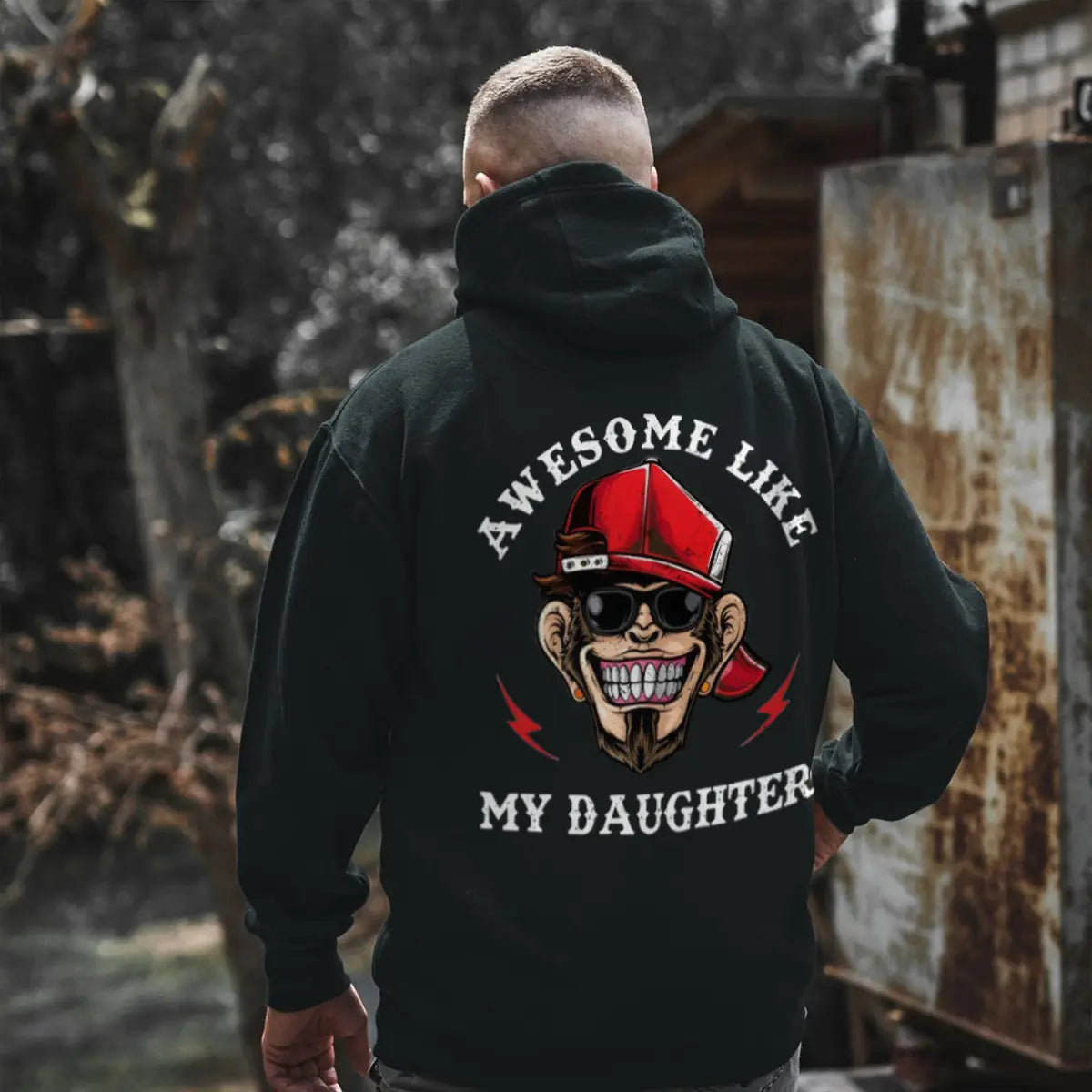Awesome Like My Daughter Printed Fleece-lined Unisex Hoodie