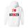 I'm Broken Printed Unisex Heavyweight Hoodie with Drawstring