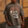 Vintage Skull Printed Unisex Washed T-Shirt