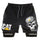 CAT Skull Print Men's All-In-One Fitness Shorts