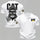 CAT Skull Printed Men's Short-Sleeve Henley T-Shirt