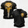 CAT Skull Printed Men's Short-Sleeve Henley T-Shirt