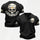 CAT Skull Printed Men's Short-Sleeve Henley T-Shirt