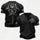 CAT Skull Printed Men's Short-Sleeve Henley T-Shirt
